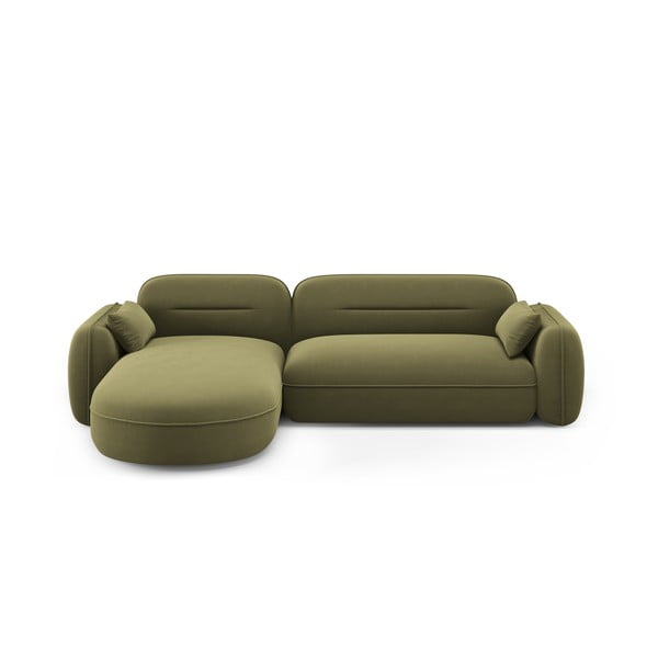 Zaļš samta stūra dīvāns (ar kreiso stūri) Audrey – Interieurs 86