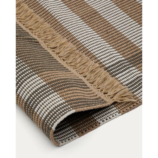 Bēšs divpusējs/ar rokām darināts paklājs 60x90 cm Barani – Kave Home-image-4