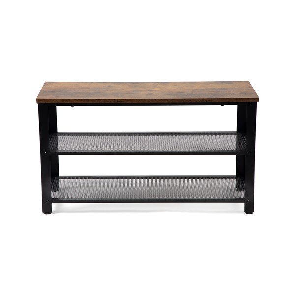 Melns tērauda apavu plaukts 80x45x30 cm Arne – Bonami Essentials-image-2