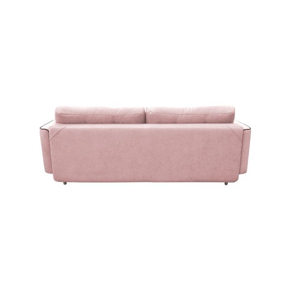 Rozā trīsvietīgs izlaižams dīvāns ar gaišām kājām Mazzini Sofas Ivy-image-3