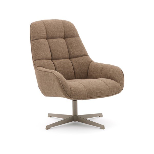 Brūns grozāms atpūtas krēsls Jaspe – Kave Home