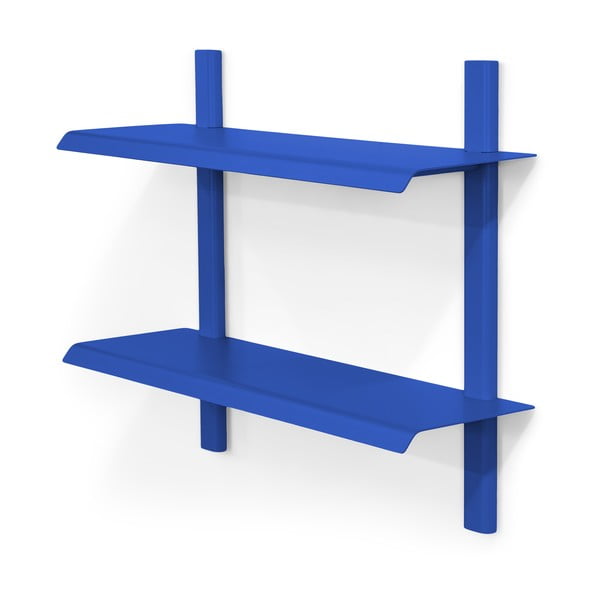 Zils daudzlīmeņu metāla sienas plaukts 60 cm Hola – Spinder Design-image-2