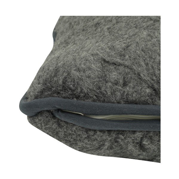 Tumši pelēks merino vilnas spilvens Native Natural, 50 x 60 cm-image-2