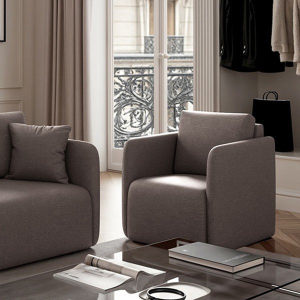 Pelēks atpūtas krēsls Chaum – Rodier-image-3