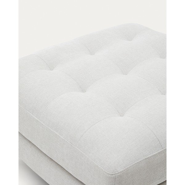 Pelēkbēšs kāju soliņš no šenila auduma Debra – Kave Home-image-4