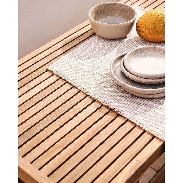 Tīkkoka masīvkoka dārza bāra galds 140x70 cm Canadell – Kave Home-image-4