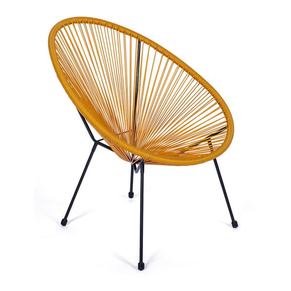 Dzeltens metāla/plastmasas dārza atpūtas krēsls Avocado Comfort – Bonami Selection-image-1