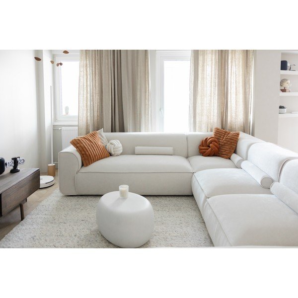 Krēmkrāsas stūra dīvāns (ar labo stūri/U veida) Flex Felix – Miuform-image-3