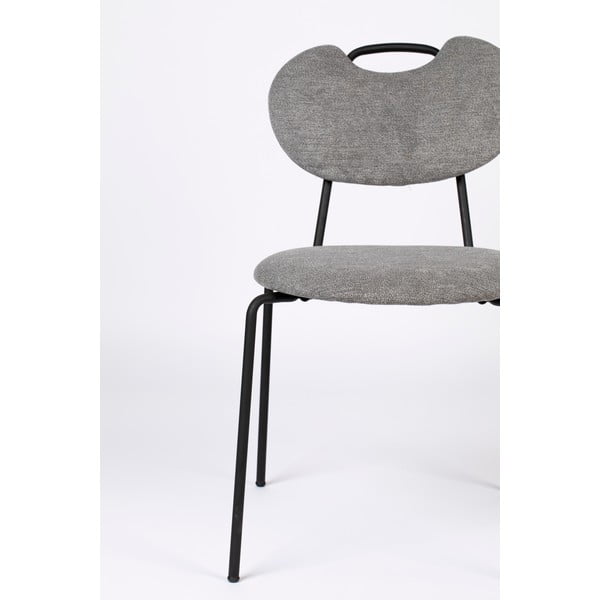 Pelēki ēdamistabas krēsli (2 gab.) Aspen – White Label-image-1