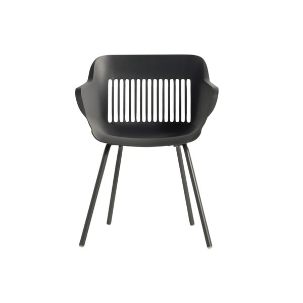 Tumši pelēki plastmasas dārza krēsli (2 gab.) Jill Rondo – Hartman-image-2