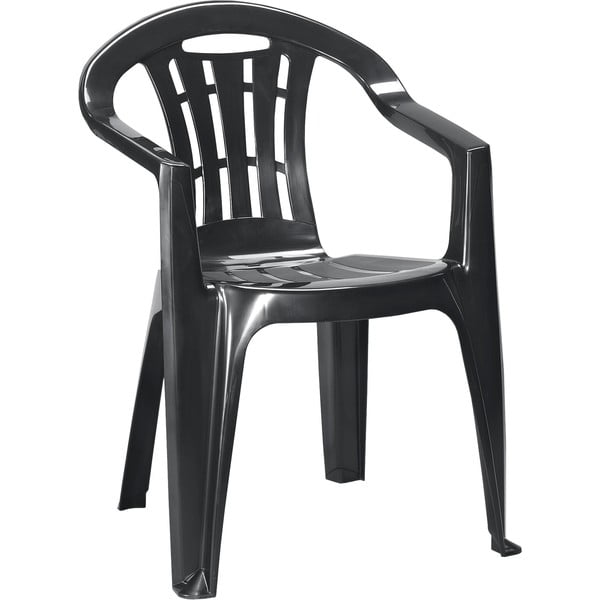 Tumši pelēks plastmasas dārza krēsls Mallorca – Keter