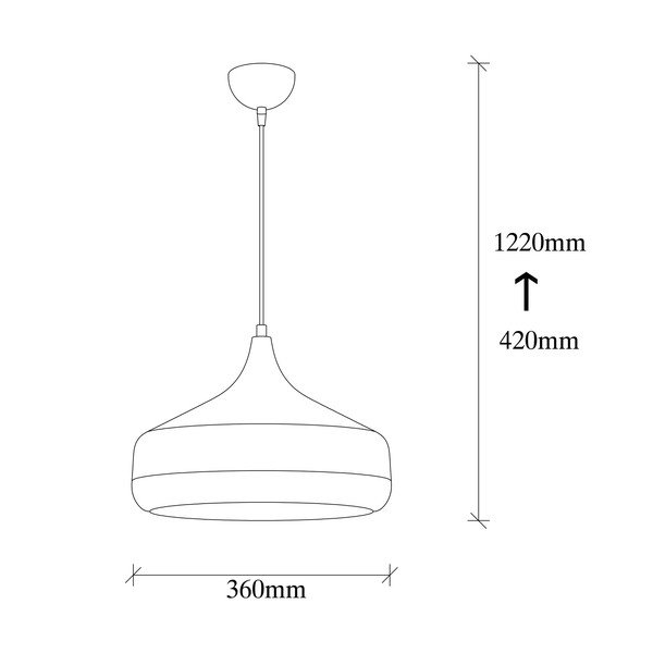 Piekaramā lampa melnā un vara krāsā Opviq lights Yildo, ø 36 cm-image-3