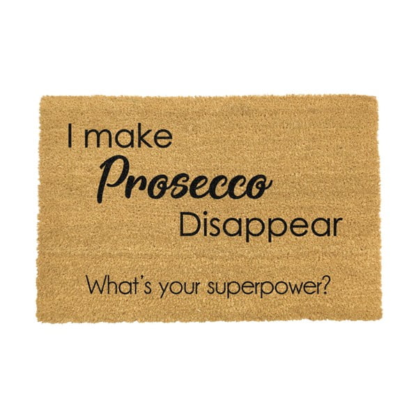 Dabīgās kokosšķiedras paklājs Artsy Doormats I Make Prosecco Disappear, 40 x 60 cm