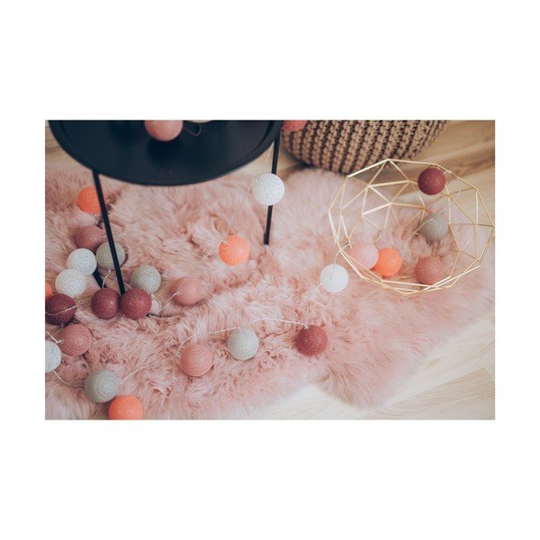 Rozā LED gaismiņu virtene LUKKA, 30 lampiņas-image-2