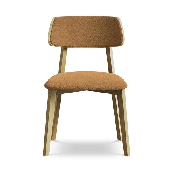 Terakotas oranžs masīvkoka pusdienu krēsls Niu – Makamii-image-1