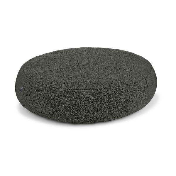 Tumši pelēka buklē mājdzīvnieku gulta suņiem ø 90 cm Senso Pouffe Graphite M/L – MiaCara