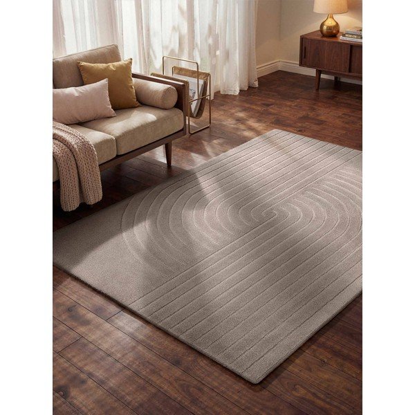 Gaiši pelēks ar rokām darināts vilnas paklājs 80x150 cm Arcura – Vikosa-image-1
