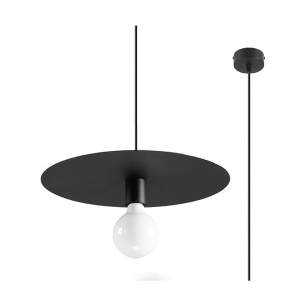 Melna piekaramā lampa ø 40 cm Livago – Nice Lamps