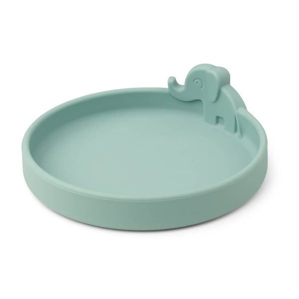 Zils silikona šķīvis zīdaiņiem ø 16 cm Elphee – Done by Deer-image-2