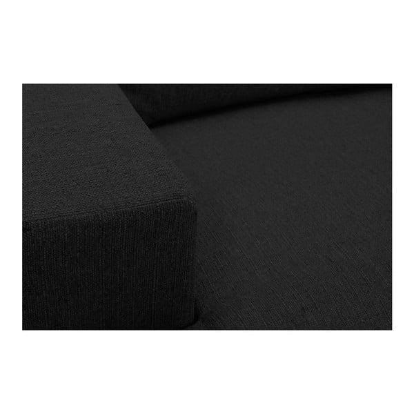 Melns stūra dīvāns Windsor & Co Sofas Daphne, kreisais stūris-image-1