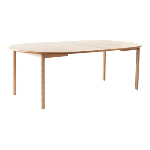 Dabīga toņa ozola masīvkoka apaļš izvelkams ēdamgalds ø 120 cm Noor – Hammel Furniture-image-3
