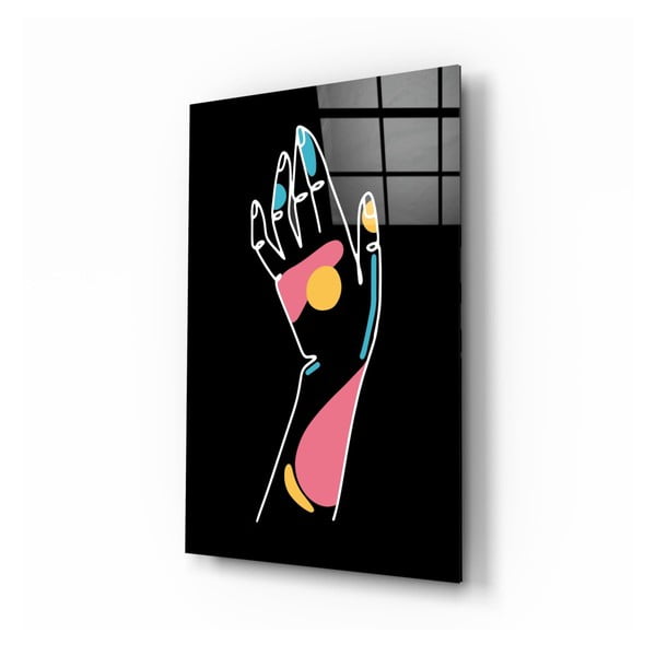 Stikla glezna Insigne Abstract Colored Hand, 46 x 72 cm