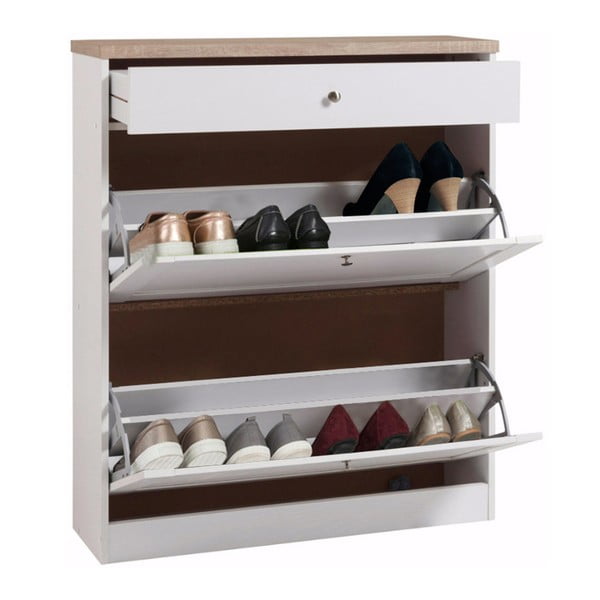 Balts apavu plaukts ar atvilktni Støraa Hector, 2 nodalījumi-image-1