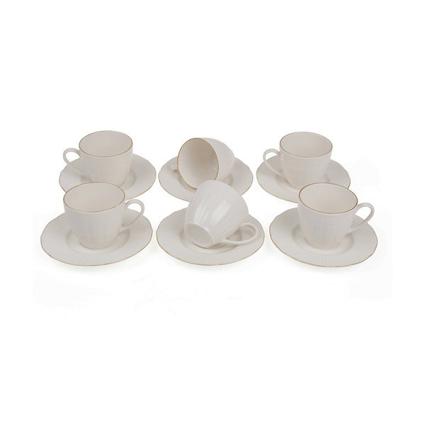 6 porcelāna kafijas tasīšu komplekts ar apakštasīti Kutahya Café, 200 ml-image-2