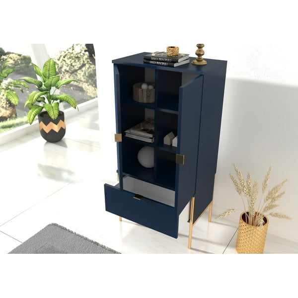 Tumši zila kumode Skandica Polka Combi-image-4