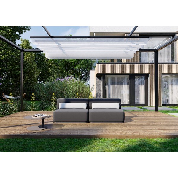 Tumši pelēks dārza modulārais dīvāns 204 cm Straw – Sit Sit-image-1