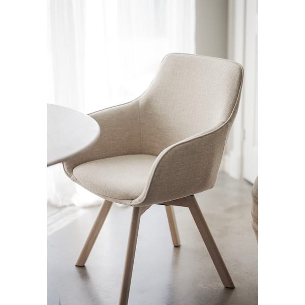 Bēši polsterēti ēdamistabas krēsli (2 gab.) Alison – Rowico-image-1