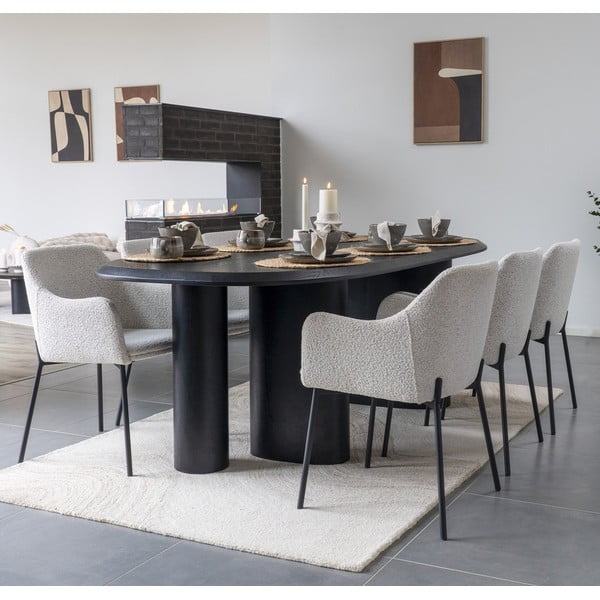 Ēdamgalds ar oškoka imitācijas galda virsmu 100x220 cm Tirano – House Nordic-image-1