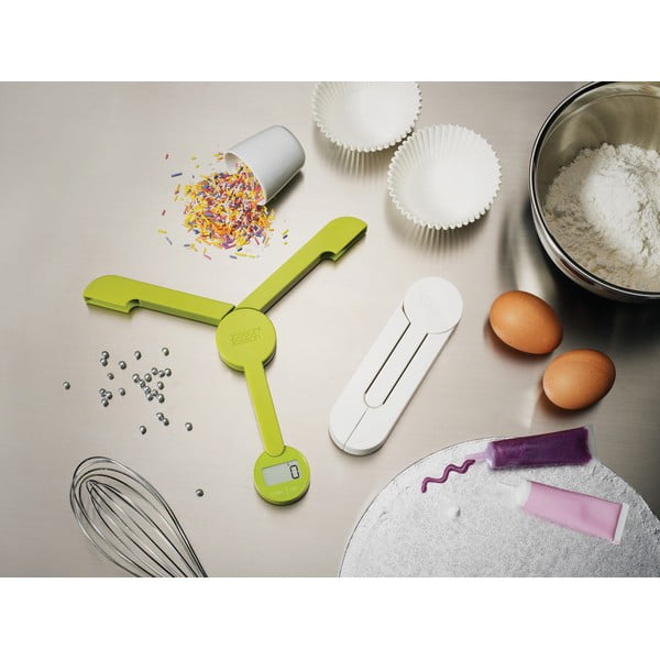 Zaļi salokāmi digitālie virtuves svari Joseph Joseph TriScale-image-1