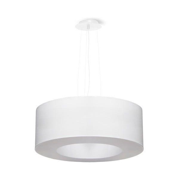 Balta piekaramā lampa ar auduma abažūru ø 50 cm Galata – Nice Lamps