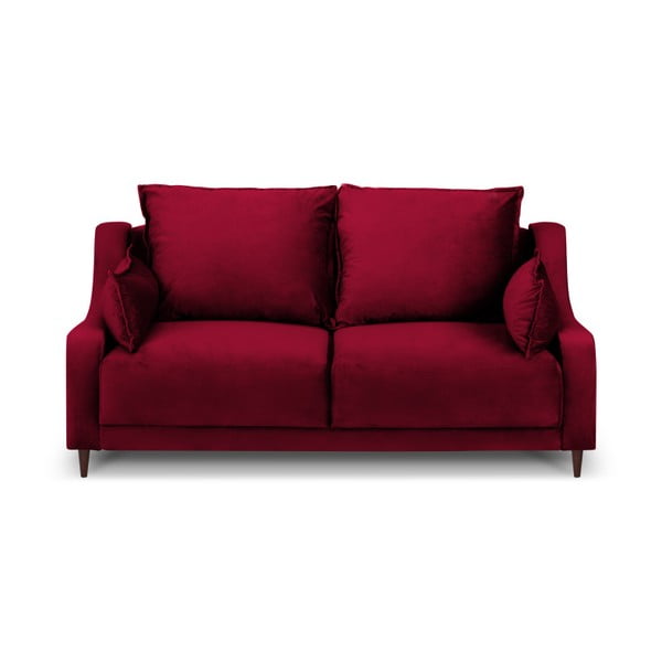 Sarkans samta dīvāns Mazzini Sofas Freesia, 150 cm