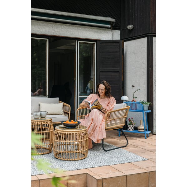 Apaļš dārza galds no mākslīgās rotangpalmas ø 47 cm Vistdal – Bonami Essentials-image-3