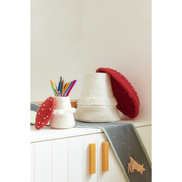 Sarkans/krēmkrāsas tekstila bērnu rotaļlietu grozs ø 38x33 cm Big Mushroom – Lorena Canals-image-3