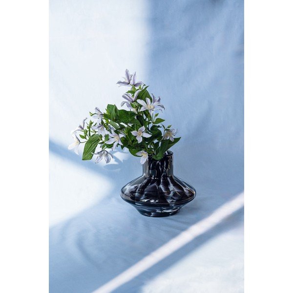 Brūna stikla rokām darināta vāze (augstums 28 cm) Glom – noo.ma-image-2