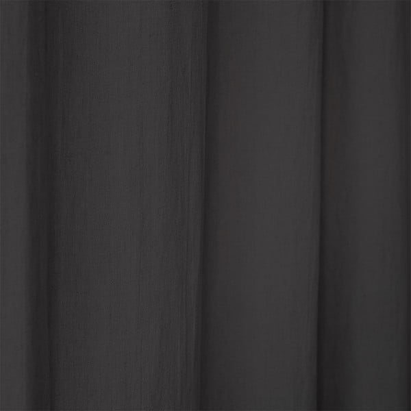 Tumši pelēks lina aizkars ar cilpām Linen Tales Night Time, 250 x 140 cm-image-1