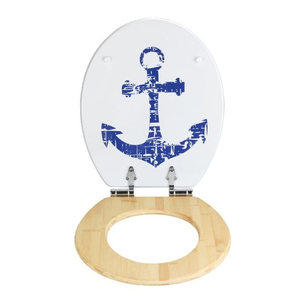 Tualetes poda sēdeklis no bambusa un kokšķiedras plātnes Wenko Stūres rats, 44 x 37,5 cm-image-1