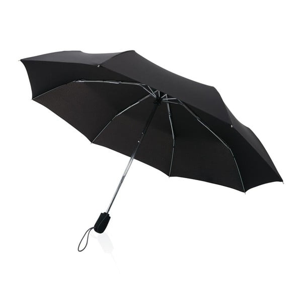 Melns vējdrošs saliekams lietussargs XD dizains
