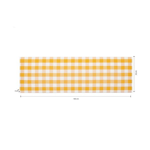 Dzeltens polsterēts gultas galvgalis 165x52 cm Billie – Really Nice Things-image-4