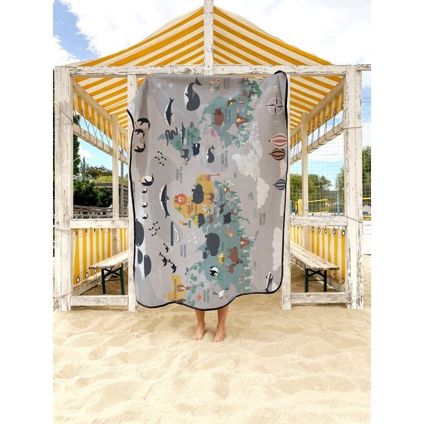 Mikrošķiedras piknika pleds 145x180 cm Travel Around The World – Butter Kings-image-2