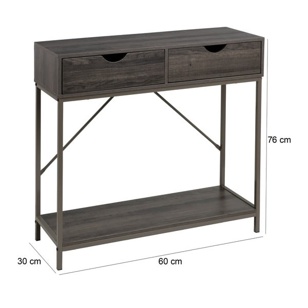 Brūns konsoles galds 30x80 cm – Casa Selección-image-4