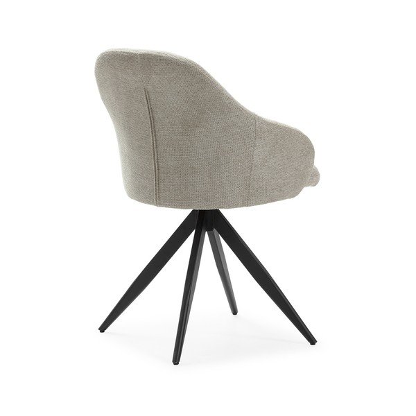 Gaiši pelēki polsterēti ēdamistabas krēsli ar roku balstiem (2 gab.) Tamara – Marckeric-image-4