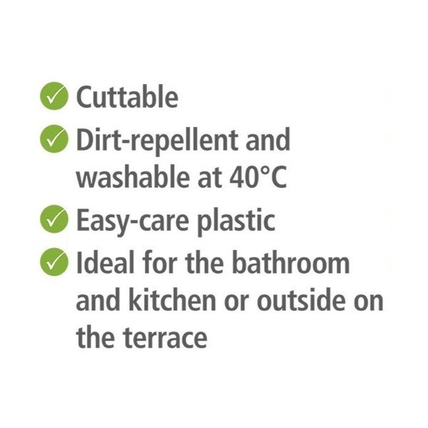 Pelēks plastmasas vannas istabas paklājs 65x200 cm Sassi – Wenko-image-3