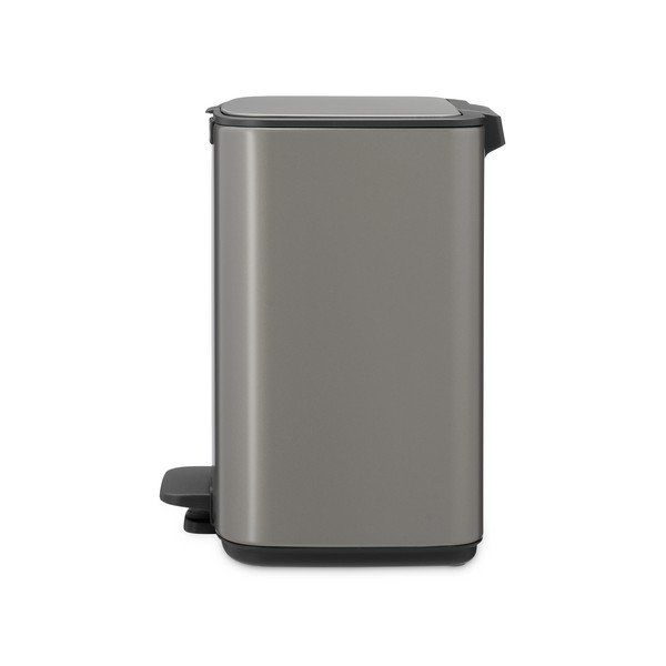 Pelēka tērauda atkritumu tvertne ar pedāli 7 l Bo – Brabantia-image-3