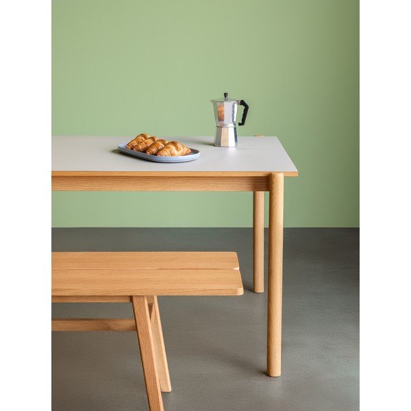 Ozola masīvkoka ēdamgalds 107x190 cm Oblique – Hübsch-image-1