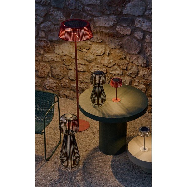 LED galda/pārvietojams āra gaismeklis ar saules baterijām ø 33 cm Aldet – Kave Home-image-1