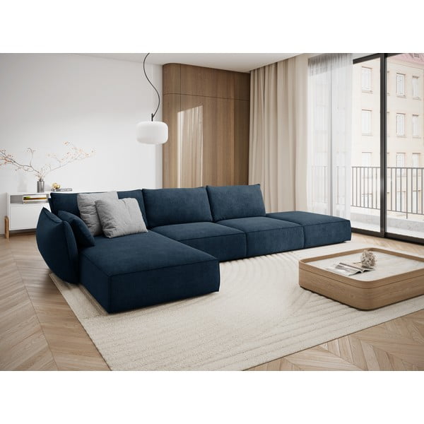 Tumši zils stūra dīvāns (kreisais stūris) Vanda – Mazzini Sofas-image-1